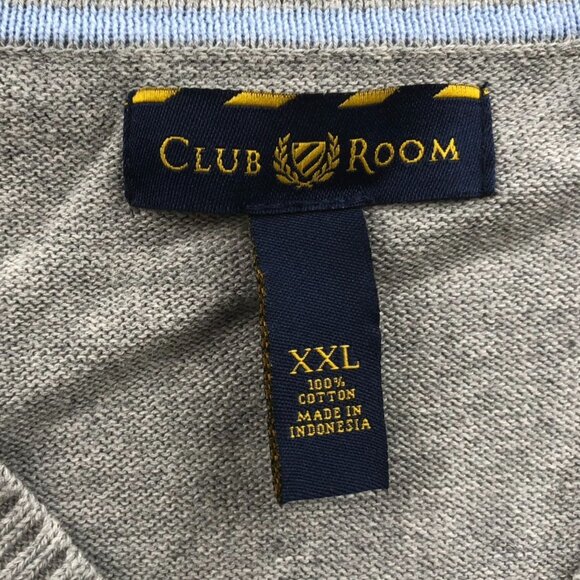 Club Room Mens Vest Sweater Size XXL Argyle Knit V-Neck Pullover Gray Classic - Picture 3 of 8